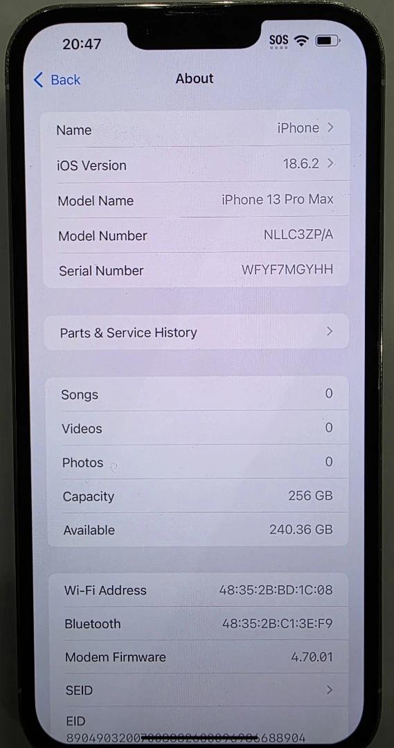 Apple iPhone 13 Pro Max 5G (256GB) - Low Quality Screen